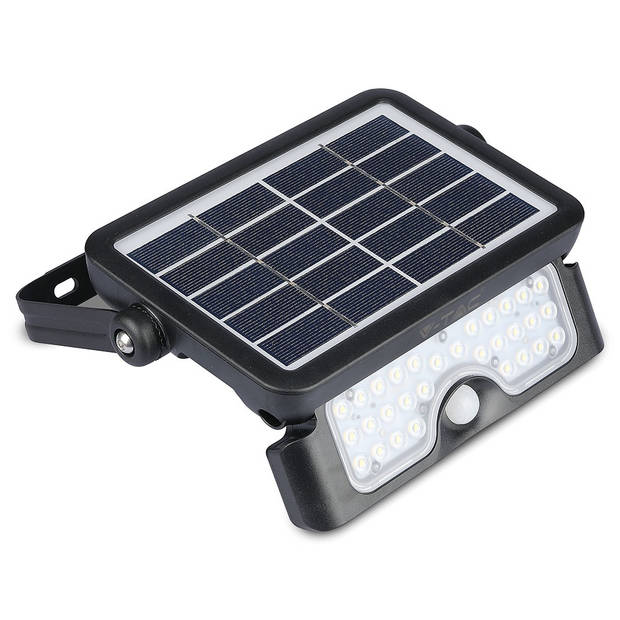 V-TAC VT-777-5 Zwarte Solar schijnwerpers - IP65 - 5W - 500 Lumen - 4000K