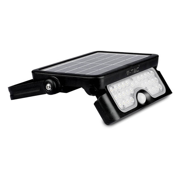 V-TAC VT-777-5 Zwarte Solar schijnwerpers - IP65 - 5W - 500 Lumen - 4000K