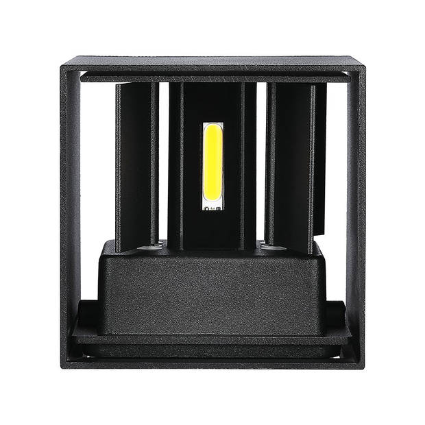 V-TAC VT-759-12-B-N Vierkante LED wandlamp - Bridgelux - Zwart - IP65 - 11W - 1360 Lumen - 4000K