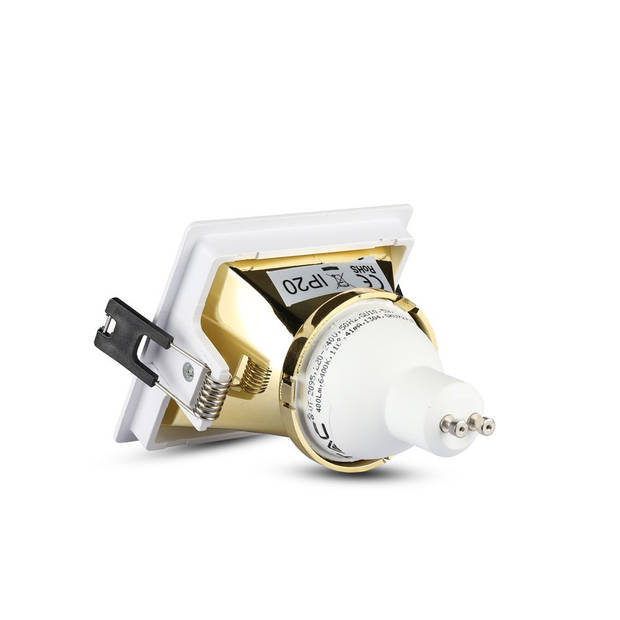 V-TAC VT-875-WG LED inbouwspots - GU10 - IP20 - Wit+Goud - Modelnr: - VT-875-WG