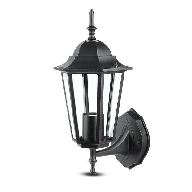 V-TAC VT-749-B E27 Buitenverlichting - wandlamp - Omhoog - IP44 - Mat Zwart