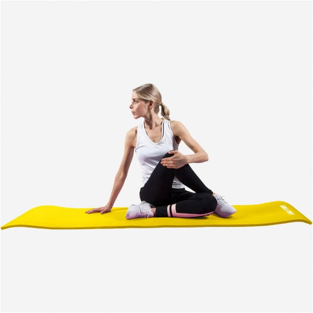 Gorilla Sports Yogamat Deluxe - Geel 190 x 100 x 1,5 cm - Yoga Mat