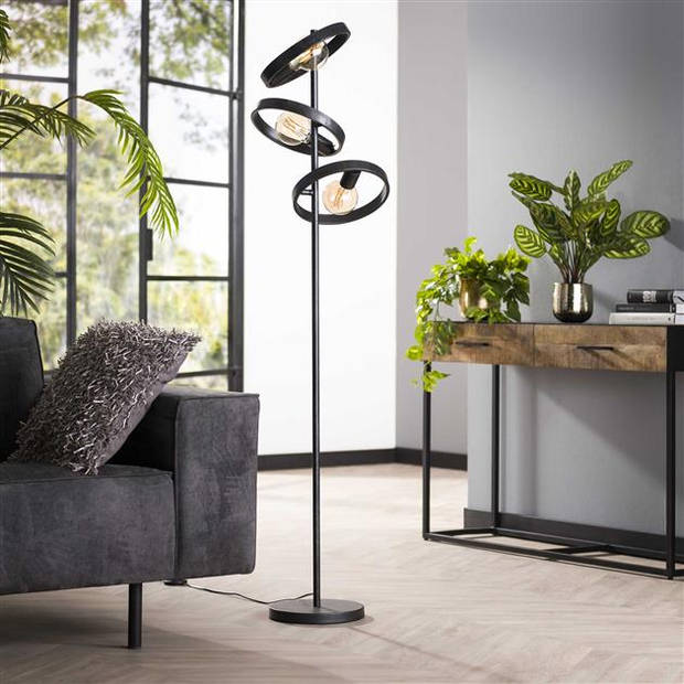 Hoyz Collection - Vloerlamp 3L Hover - Charcoal