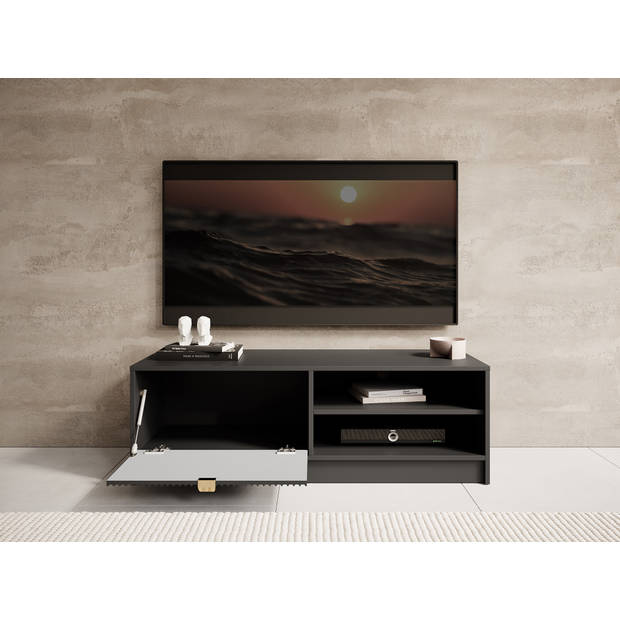 Meubella TV-Meubel Tavares - Zwart - 120 cm