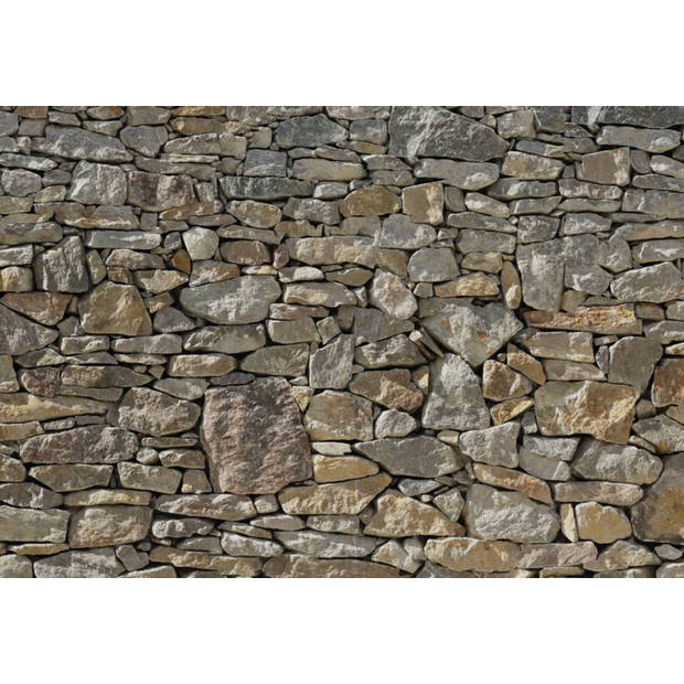 Fotobehang - Stone Wall 368x254cm - Papierbehang