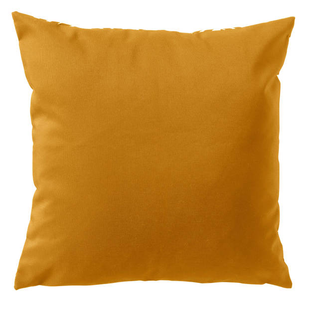 Dutch Decor - DEAN - Outdoor Kussenhoes 45x45 cm - waterafstotend en uv-bestendig - gestreept - Golden Glow - wit en gee