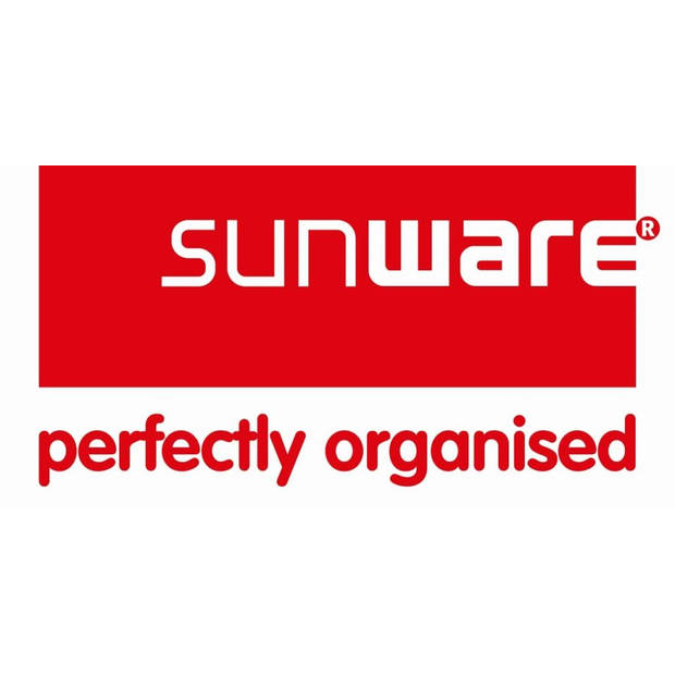 Sunware Q-line Opbergbox Transparant/Grijs 12 liter - Set van 6 stuks