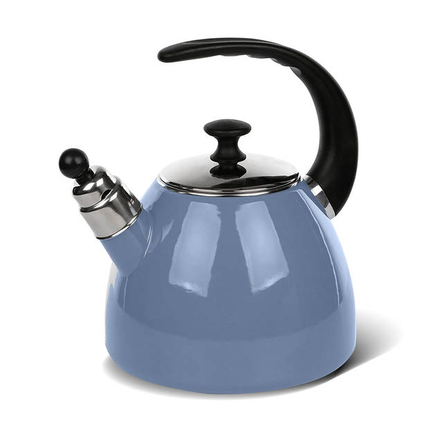 Altom Design Balbina exclusieve fluitketel emaille blauw / paars 2.5 Liter - ook geschikt voor inductie