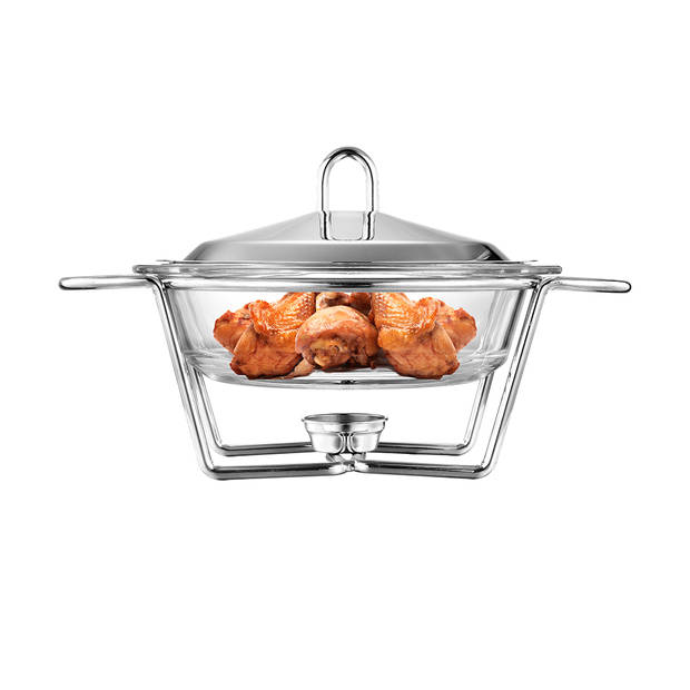 Altom Design Meteor ronde Buffetwarmer 2L - Chafing Dish / Warmhoudbak RVS