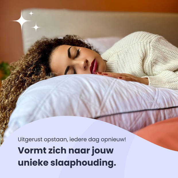 HappyBed Traagschuim 50x70 - Dreampillow hoofdkussen - hoofdkussen nekklachten - Versnipperd traagschuim