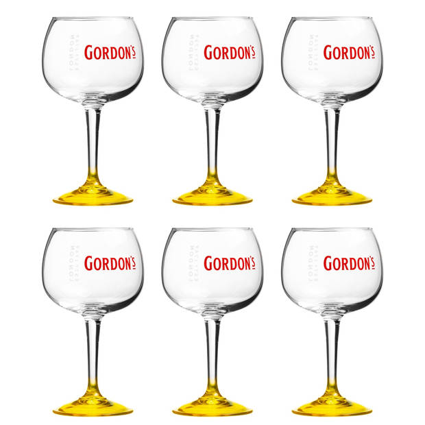 Gordon's Gin Tonic Glazen - Lemon - 6 stuks