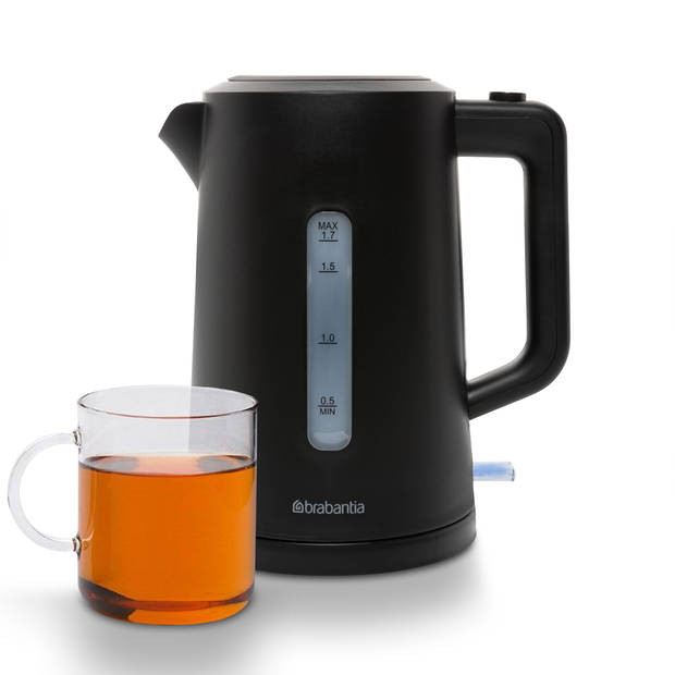 Brabantia Waterkoker - 2200 Watt - 1,7 Liter -Snoeropbergruimte - Automatische uitschakeling - BBEK1017