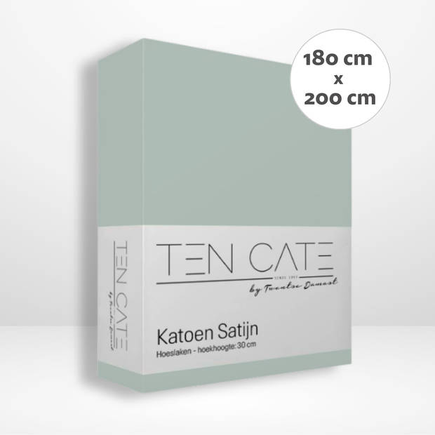 Ten Cate Katoensatijnen Hoeslaken - 180x200 - Mint