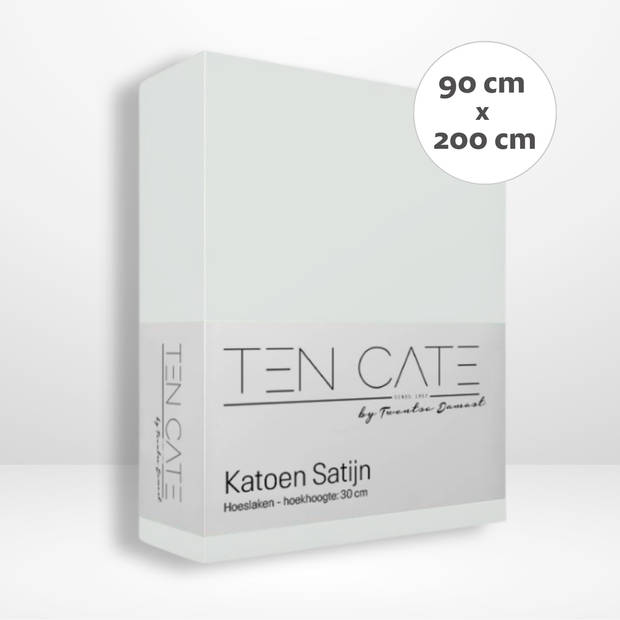 Ten Cate Katoensatijnen Hoeslaken - 90x200 - Naturel