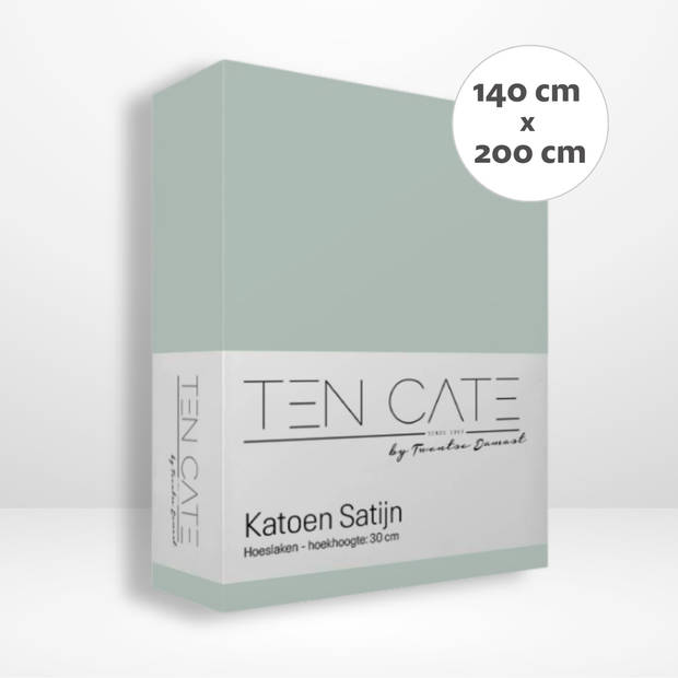 Ten Cate Katoensatijnen Hoeslaken - 140x200 - Mint