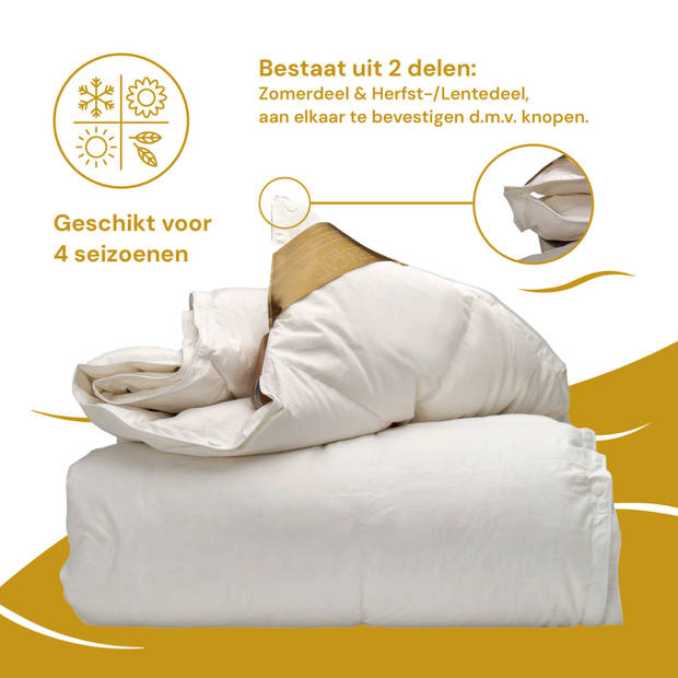 Ten Cate 100% Ganzendonzen 4-Seizoenen Dekbed 240x220 cm