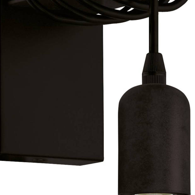 EGLO Townshend 6 Wandlamp - E27 - 19 cm - Zwart