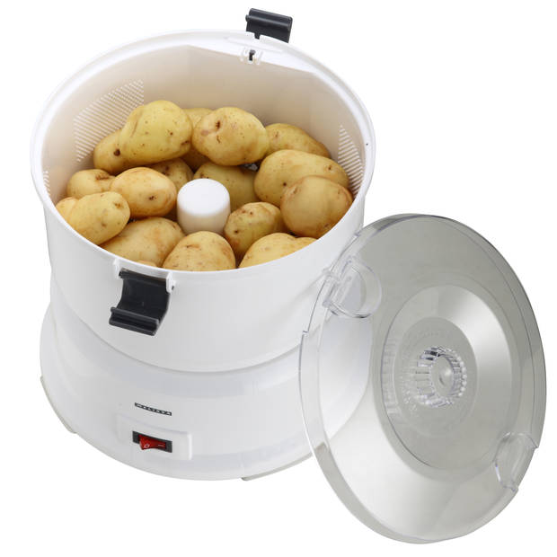 Elektrische aardappelschiller met slacentrifuge - Aardappelschrapmachine 85W Melissa Wit