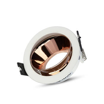 V-TAC VT-739 LED inbouwspots - GU10 - IP20 - Wit + Roségoud - Modelnr: - VT-872-WR