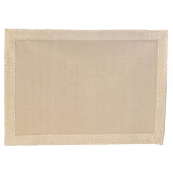 Giga Meubel - Vloerkleed Rechthoek - Taupe Wol - 160x230x2cm - Norah