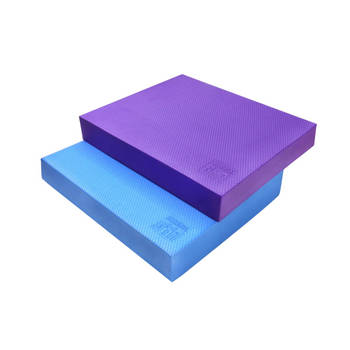 Orange Gym Balance Pad balansbord , 2-pack,38x32.5x6 cm, Paars/Blauw