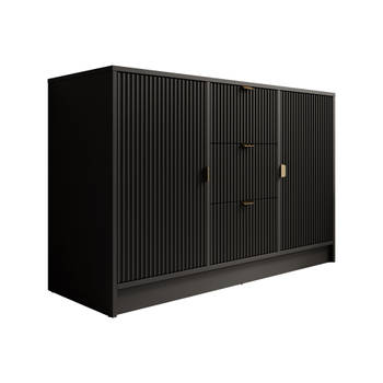 Meubella Dressoir Tavares - Zwart - 118 cm