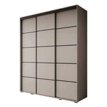 Meubella Kledingkast Delos 4 - Beige - 200 cm