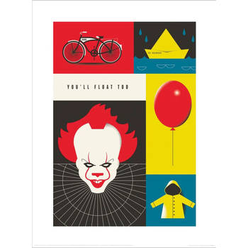 Kunstdruk Warner Bros You Will Float Too 30x40cm