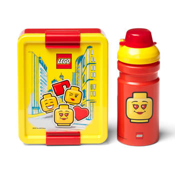 Lego - Lunchset Iconic Girl - Polypropyleen - Rood