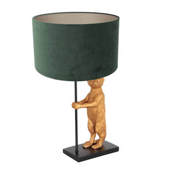 Anne Lighting Animeux tafellamp groen metaal 50 cm hoog
