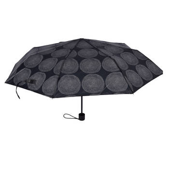 Paraplu Dames Opvouwbare Paraplu Met Grote Grijze Cirkels Paraplu 100 cm Ideaal voor Outdoor en Dagelijks