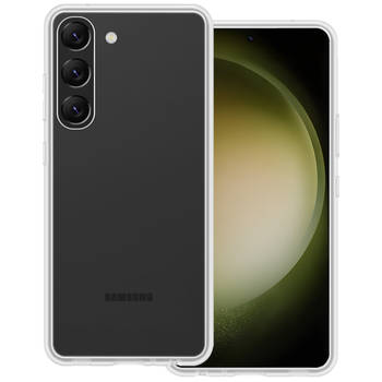 Basey Samsung Galaxy S23 Hoesje Siliconen Back Cover Case - Samsung Galaxy S23 Hoes Silicone Case Hoesje - Transparant