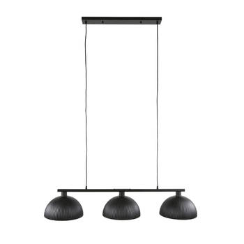 Giga Meubel - Hanglamp Halfronde Kap - 3-Lichts - Metaal Zwart - 120x30x150cm