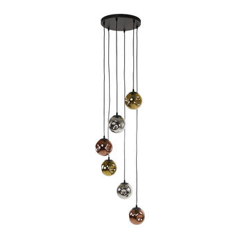 Giga Meubel - Hanglamp 6-Lichts Lichts Getrapt - Metaal - 50x50x180cm