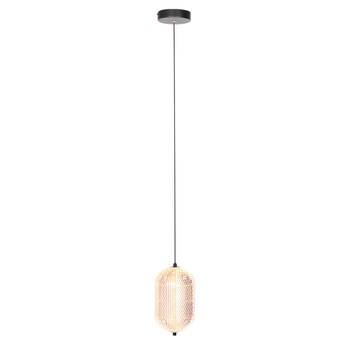 Mexlite hanglamp Geripu - amberkleurig - metaal - 15 cm - ingebouwde LED-module - 3840ZW