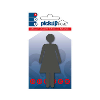 Pickup - Deco 3d home picto vrouw grijs