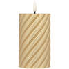 Blokker LED kaars Swirl - 7,5x12,5cm - goud