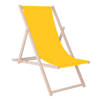 Strandstoel - Verstelbaar - Beukenhout - Hangemaakt - Geel