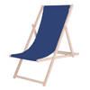 Strandstoel - Verstelbaar - Beukenhout - Hangemaakt - Marineblauw