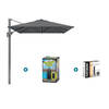 Platinum Voyager zweefparasol T1 3x2 m. - Antraciet met ingraafvoet en hoes