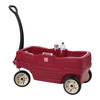 Step2 Neighborhood Wagon bolderwagen met 2 zitjes met gordels Kunststof bolderkar in rood met duwstang