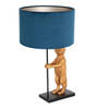 Anne Lighting Animaux tafellamp blauw metaal 50 cm hoog