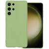 Basey Samsung Galaxy S23 Ultra Hoesje Siliconen Hoes Case Cover - Groen