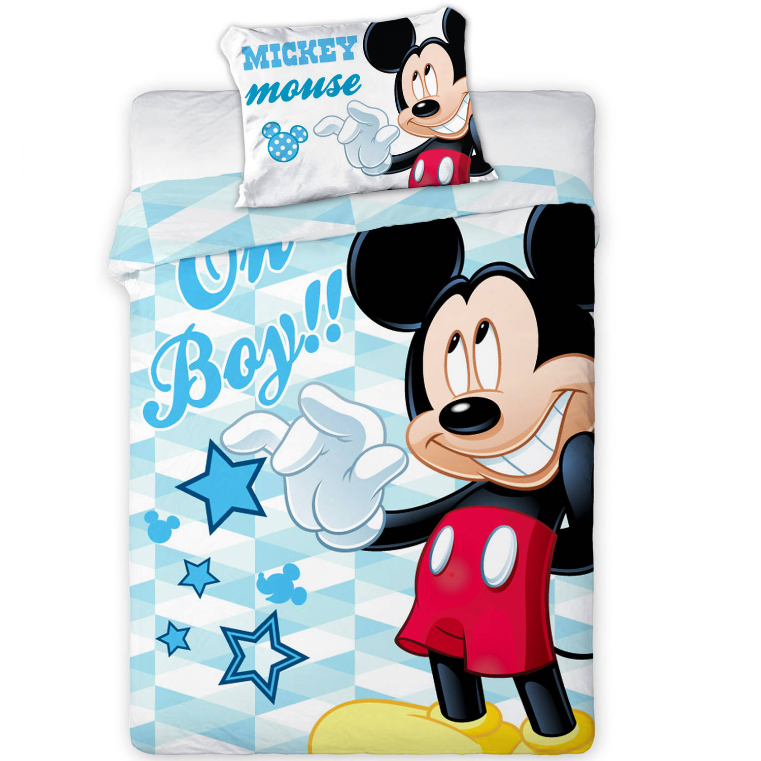 Dekbed Mickey Mouse Ledikant Boy: 100x135-40x60 Cm