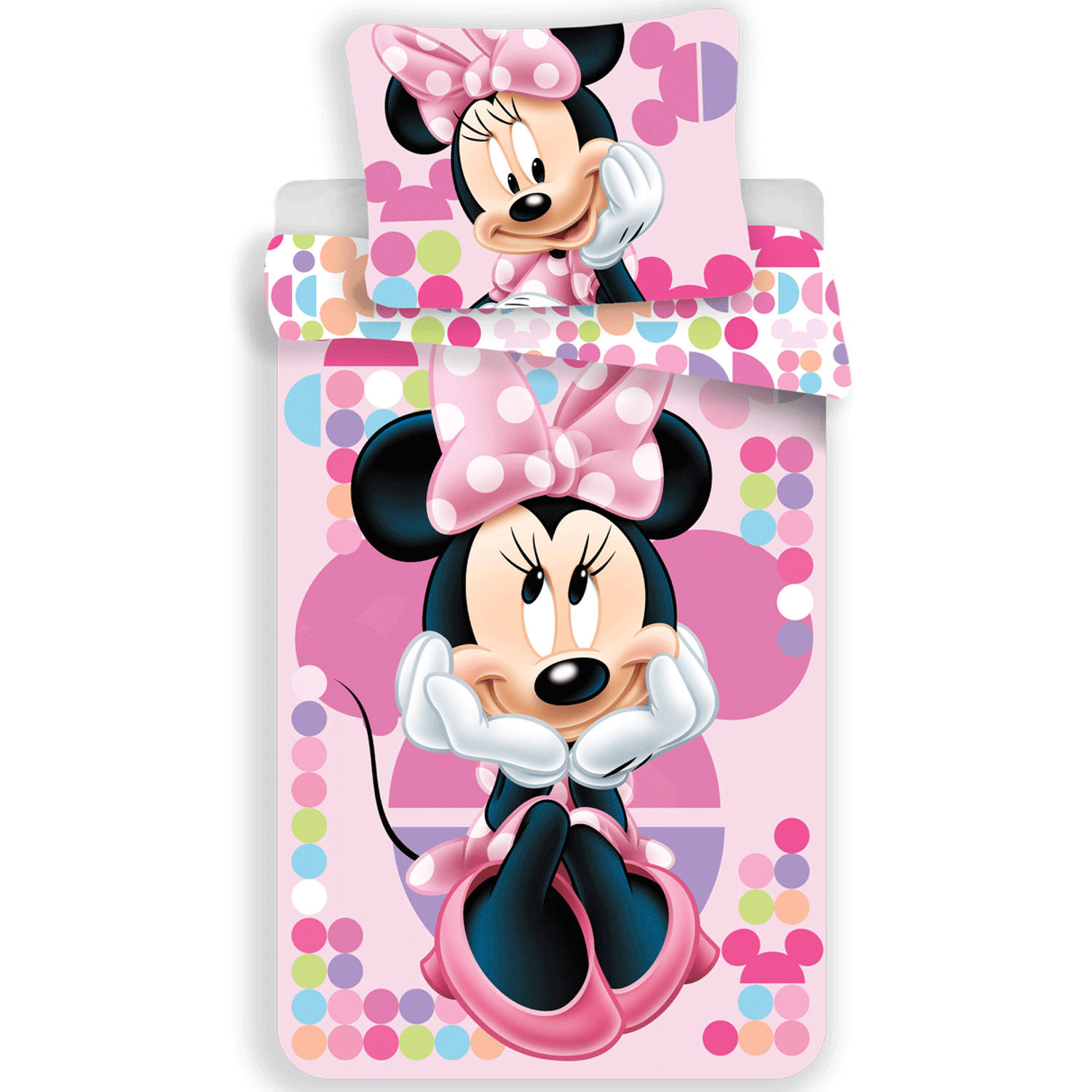 Disney Minnie Mouse Dekbedovertrek Eenpersoons 140 X 200 Cm Polyester