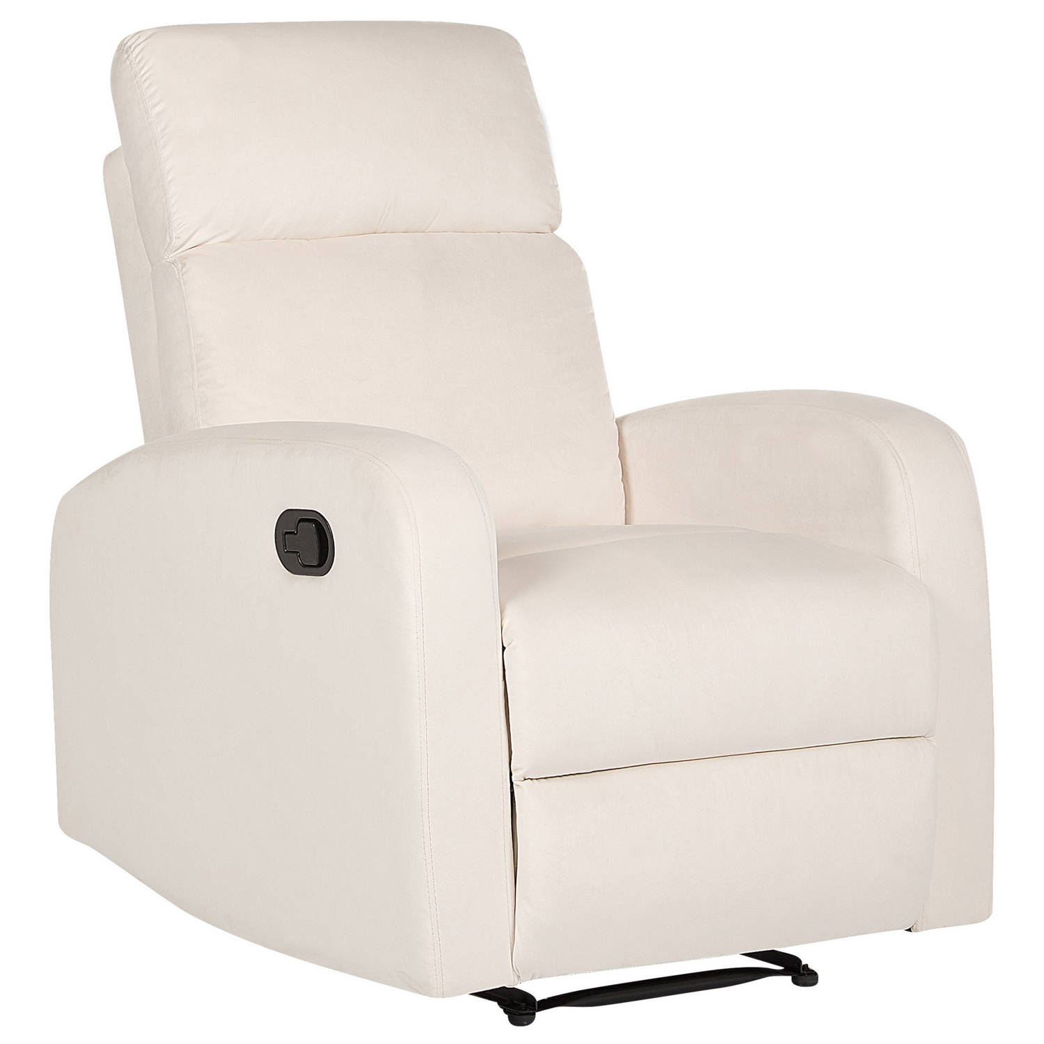 Beliani VERDAL TV-fauteuil-Wit-Fluweel