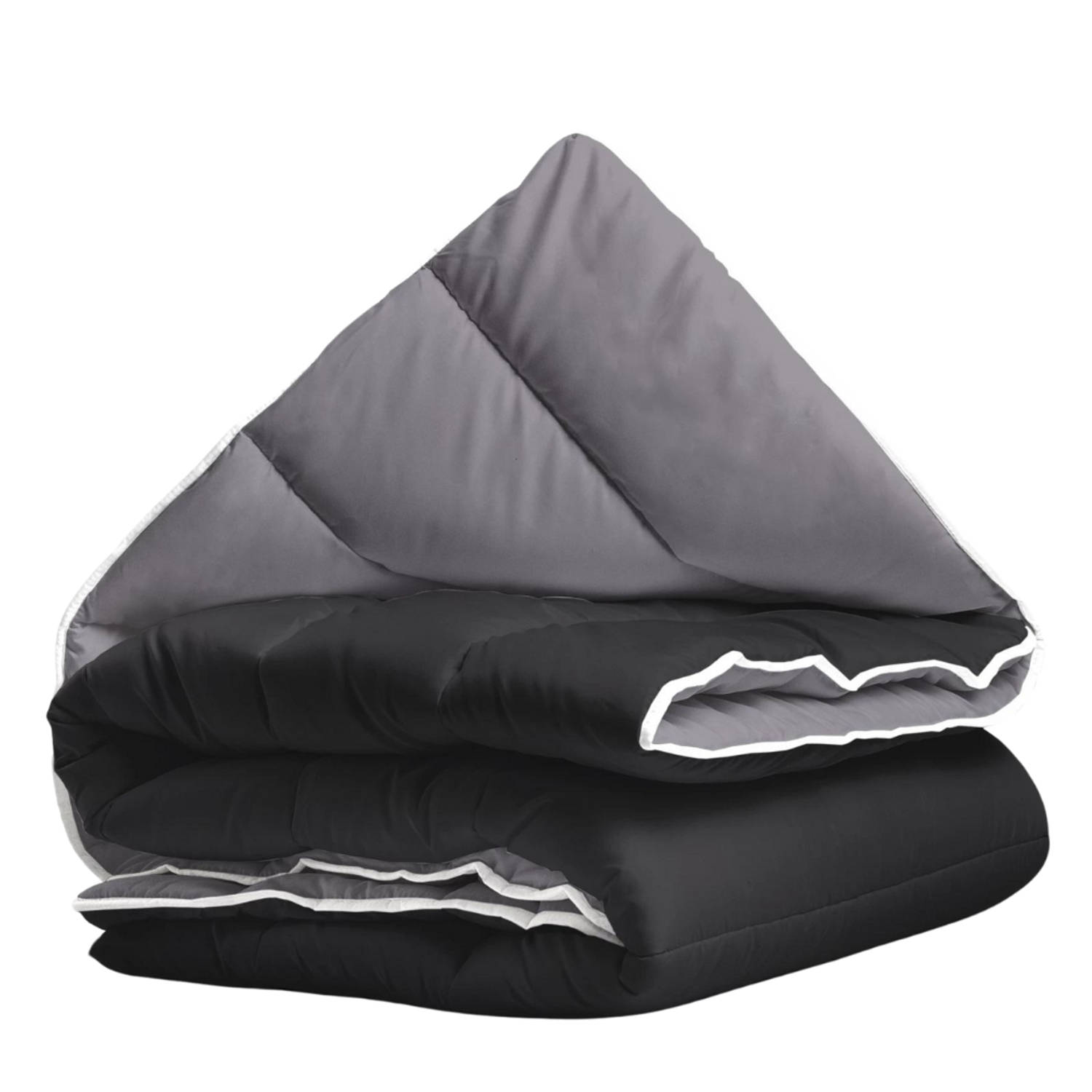 Sleeps Lazy Dekbed zonder overtrek Antraciet-Zwart Eenpersoons 140x200cm Anti Allergie Dekbed