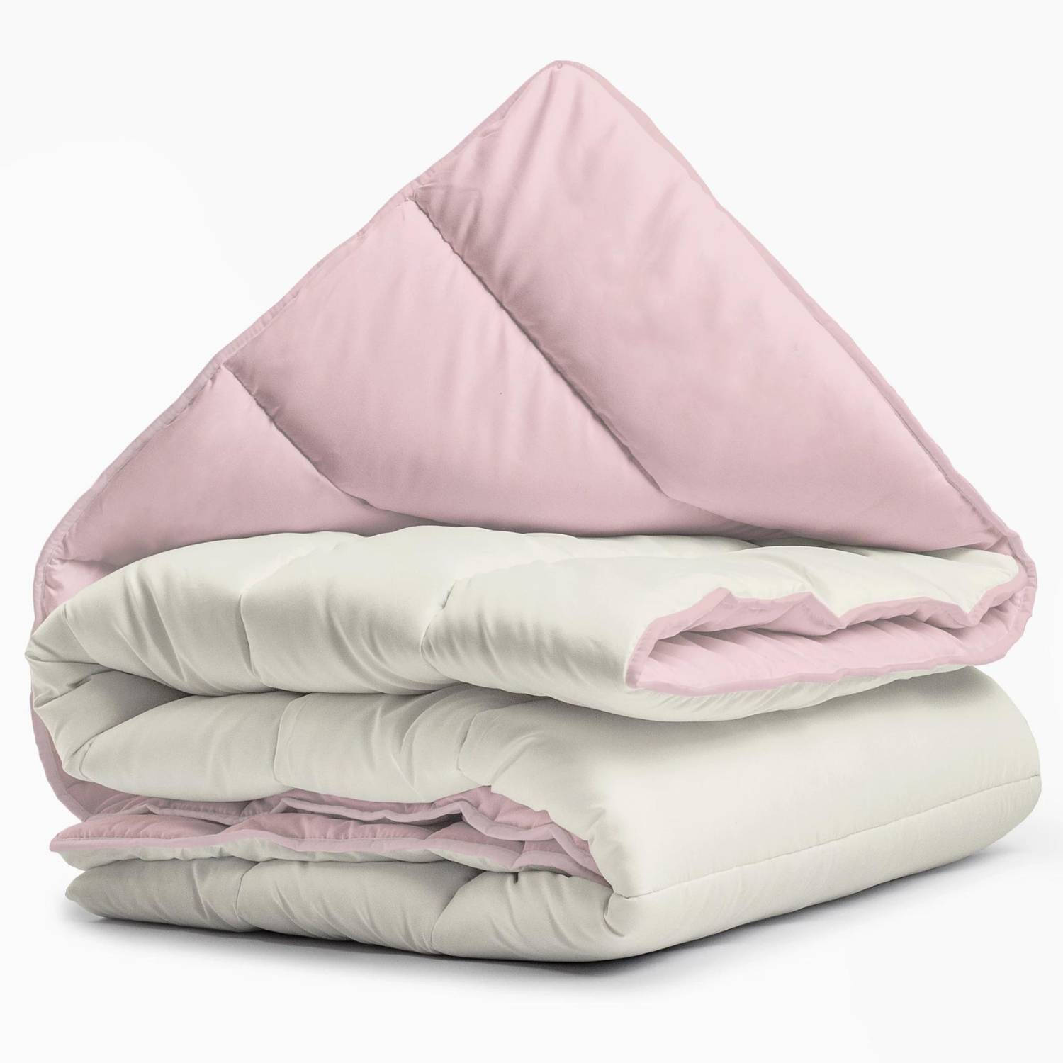 Sleeps Lazy Dekbed zonder overtrek Roze-Crème Lits-Jumeaux 240x200cm Anti Allergie Dekbed