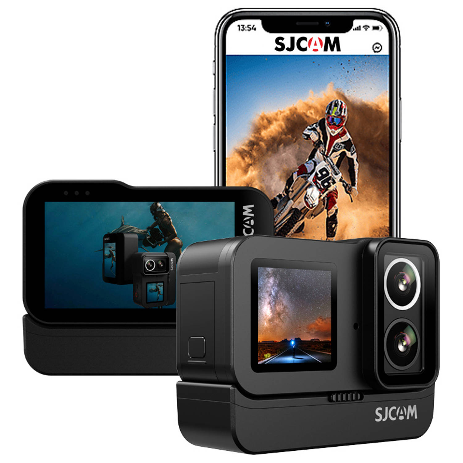 SJCAM SJ20 4K 60fps Dual lens Wifi action cam en dashcam