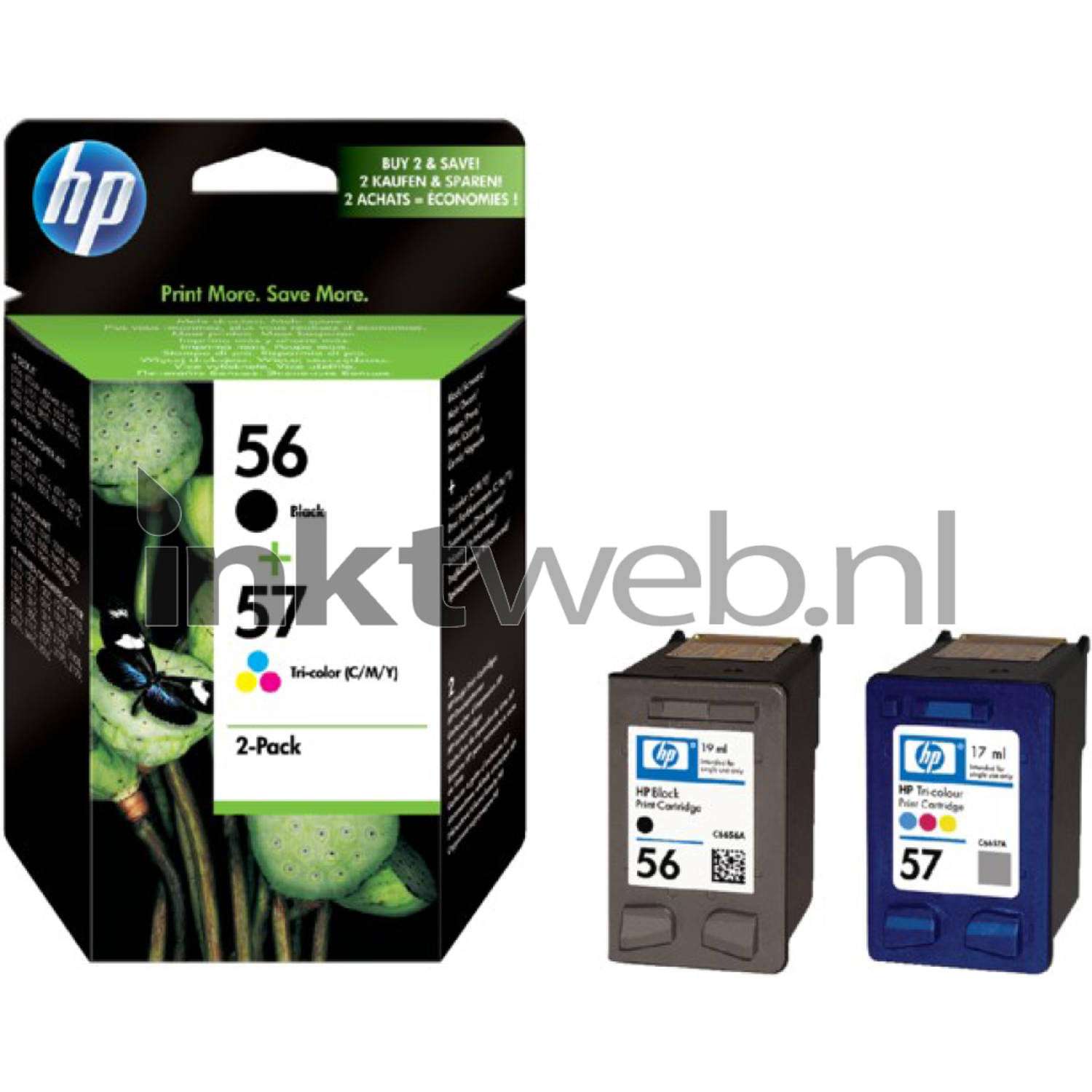 HP 56 en 57 zwart en kleur cartridge